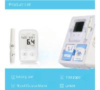 Il Kit Monitoraggio Glicemia Elettrico Con Display Lcd, Codifica Automatica Ed Un Design Compatto - Portatile, Affidabile Per Il Testing Del Diabete - 25 Strisce Reattive, 25 Lancette Incluse ABS