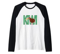 Il Kiwi Non può Volare Maglia con Maniche Raglan