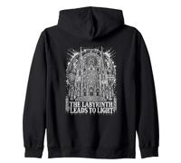 Il Labirinto Conduce alla Luce cattedrale Gotica Felpa con Cappuccio