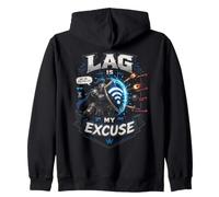Il Lag Non Sono Io Gaming Felpa con Cappuccio