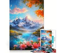 Il lago al tramonto - Puzzle da 1000 pezzi per ragazzi - Gioco di logica e divertimento rilassante - Bordi lisci - Regalo creativo 38x52cm