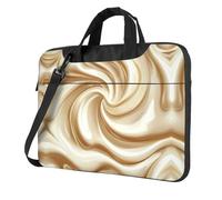 Il latte spesso ha stampato la cartella a tracolla della borsa a tracolla del computer portatile facile da usare quando viaggia per affari, nero, 15.6 inch