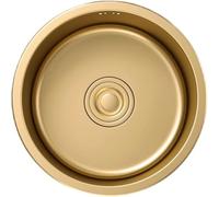 Il lavello da Cucina Integrato Consente di Risparmiare Spazio nei Camper. Mini bancone Rotondo con Vasca Singola, in Acciaio Inox, Adatto all'Uso Domestico, per Lavare Verdure e Altri oggett