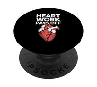 Il lavoro del cuore paga la grafica ispiratrice PopSockets PopGrip Adesivo