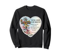 Il Lavoro di Assistente Sociale Cristiano è Il Mio Ministero biblico Floreale Felpa