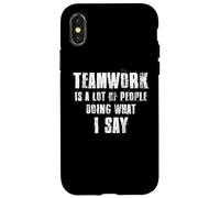 Il lavoro di squadra è un sacco di persone che fanno quello che dico coaching Custodia per iPhone X/XS