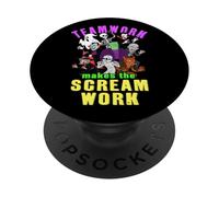 Il lavoro di squadra rende il lavoro urlo divertente mostri di Halloween PopSockets PopGrip Adesivo
