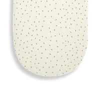 Il lenzuolo aderente per culla Moses Basket Little Green Sheep, misto lino e cotone biologico, adatto alla maggior parte di Moses Basket da 30x70cm a 35x75cm, con stampa di riso.