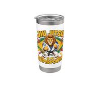 Il Leone Che Lotta In Modo Buffo - Il Jiu-jitsu È Il Mio Bicchiere termico in acciaio inox doppia parete