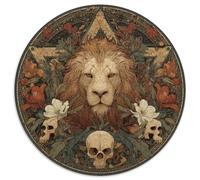 Il leone è al centro del pentagramma rovesciato 1000pcs (67.5x67.5cm) - Puzzle Per Adulti GioGattotolo Fai-da-te