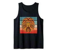 Il Leone Leone Astratto Impressione Viso colorato Acquerello Canotta