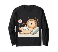 Il leone per bambini addormentato carino Maglia a Manica