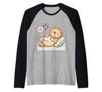 Il leone per bambini addormentato carino Maglia con Maniche Raglan