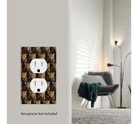 Il leopardo dagli occhi profondi stampato piastra da parete materiale PC resistente agli urti standard UK standard residenziale commerciale residenziale