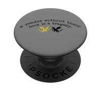 Il lettore senza libro è una tragedia Regalo divertente del PopSockets PopGrip Adesivo