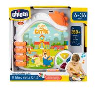 Chicco Libro Interattivo Bilingue Italiano/Inglese con 9 Pagine, Gioco Educativo Prime Parole, Luci e Suoni della Città, Apprendimento Linguistico, Gioco per Bambini, Centro attività, 6-36 Mesi