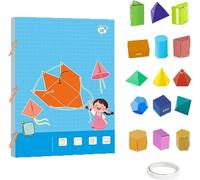 Il libro di apprendimento della geometria 3D Pull-String aggiornato, un gioco di geometria che coltiva il pensiero spaziale e matematico, include modelli 3D e l'esplorazione di volumi e aree.