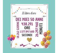 Il libro d'oro Dei miei 50 Anni: Scoprite cosa pensano di voi i vostri ospiti | Libri ospiti 50 Anni compleanno | 100 pagine per scrivere gli Congratulazioni, Auguri e Foto | Idee Regalo donna uomo