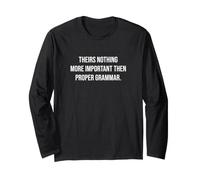 Il Loro Niente di più Importante di Una Corretta Grammatica Ironica Maglia a Manica