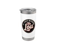 Il Lou - Vintage St Louis Missouri Bicchiere termico in acciaio inox doppia parete