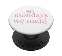 Il lunedì noi Mahj Coquette arco Mahjong amante PopSockets PopGrip Adesivo