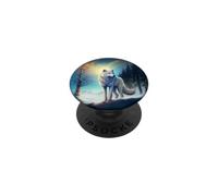 Il lupo bianco nella neve PopSockets PopGrip Adesivo