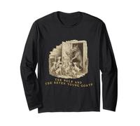 Il lupo e le sette giovani capre classica fiaba Maglia a Manica
