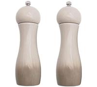 Il macinapepe è realizzato in una fabbrica di sale fatta a mano in legno di quercia, la smerigliatrice in ceramica regolabile può essere ricaricata con spargisale e pepe macinaspezie 2 pezzi -c Macina sale e macina pepe (B. )