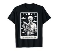 Il Maestro Caulk Calafataggio Operaio Edile Scheletro Tarocchi Maglietta