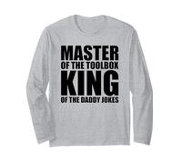 Il maestro della cassetta degli attrezzi King of the Daddy scherzi Funny Tool Dad Maglia a Manica