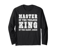 Il maestro della cassetta degli attrezzi King of the Daddy scherzi Funny Tool Dad Maglia a Manica