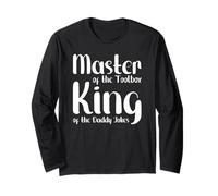 Il maestro della cassetta degli attrezzi King of the Daddy scherzi Funny Tool Dad Maglia a Manica