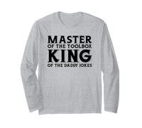 Il maestro della cassetta degli attrezzi King of the Daddy scherzi Funny Tool Dad Maglia a Manica