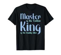Il maestro della cassetta degli attrezzi King of the Daddy scherzi Funny Tool Dad Maglietta