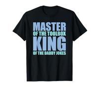 Il maestro della cassetta degli attrezzi King of the Daddy scherzi Funny Tool Dad Maglietta