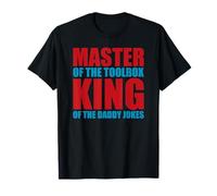 Il maestro della cassetta degli attrezzi King of the Daddy scherzi Funny Tool Dad Maglietta