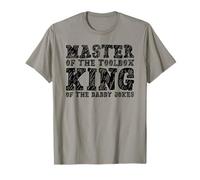 Il maestro della cassetta degli attrezzi King of the Daddy scherzi Funny Tool Dad Maglietta