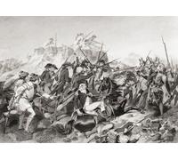 Il maggiore generale Benedict Arnold ferito nella seconda battaglia di Saratoga 7 ottobre 1777 durante la guerra rivoluzionaria americana. Dopo un'incisione del XIX secolo di Alonso Chappel Poster