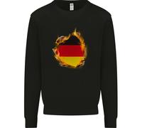 Il Maglione Con Effetto Fuoco Bandiera Tedesca Germania Uomo