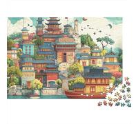 Il magnifico castello Castello adatto per l'intrattenimento in famiglia e giochi di puzzle educativi Fantastico e divertente Super difficile 1000 pezzi (75x50 cm)