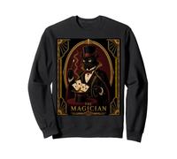 Il Mago Gatto Nero Art Deco Murder Mystery Felpa