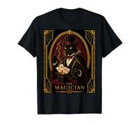 Il Mago Gatto Nero Art Deco Murder Mystery Maglietta