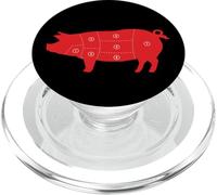 Il maiale taglia le costolette di maiale pancetta Butt Pig maiale maiale diagramma macellaio maiale PopSockets PopGrip per MagSafe
