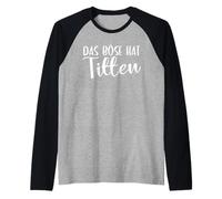 Il Male ha Tette Tette Seni Bosom Divertenti Maglia con Maniche Raglan