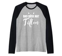 Il Male ha titoli dell'umorismo Nero Maglia con Maniche Raglan