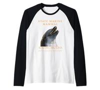 Il Mammifero Marino del Territorio delle Carolinas Il Delfino tursiope Maglia con Maniche Raglan