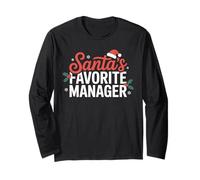 Il Manager Preferito di Babbo Natale, Manager di Natale Maglia a Manica