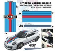 Il Mans Martini Racing Stripe + Logo " Universale " Adesivo Ciocche Porsche 911