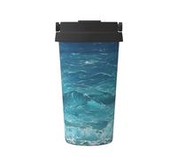 Il mare blu profondo stampato boccetta sottovuoto, tazza di caffè portatile, tazza di acqua fitness ufficio