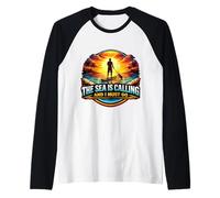 Il Mare Chiama e Devo Andare in SUP Stand Up Paddleboard Maglia con Maniche Raglan